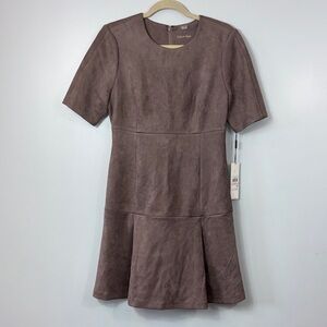 Calvin Klein Stretch Faux-Suede Dress